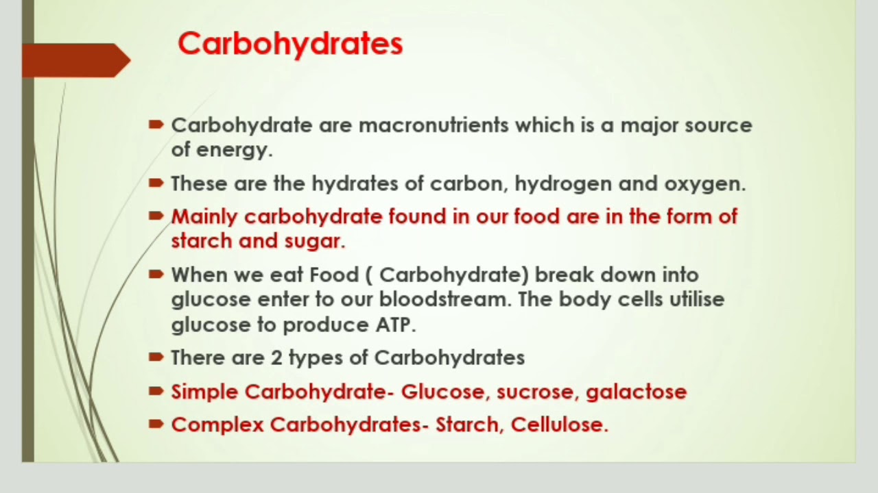 Carbohydrate Their Types And Sources Carbohydrates Youtube