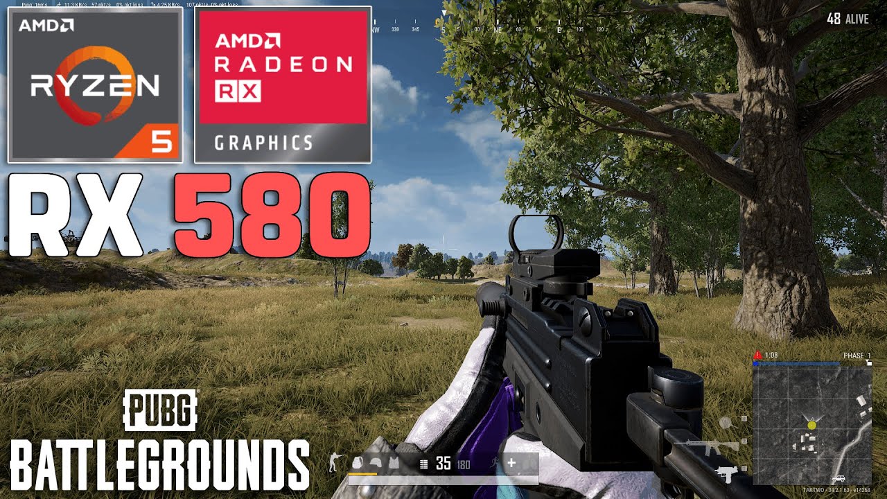 PUBG: Battlegrounds - Ryzen 5 5600G + RX 580 8GB - 1080p, Custom
