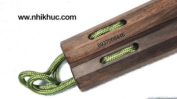 Côn nhị khúc | gỗ Cẩm lai đen 8 cạnh (đầu nhỏ đuôi to) | Dây dù | 0937008446