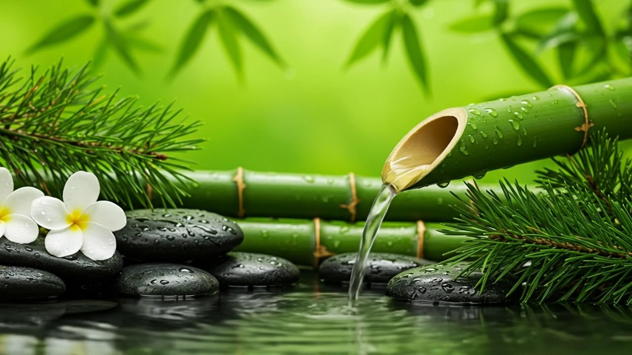 Relaxing Piano and Bamboo Fountain Flow – Soothing Nature Sounds for Sleep and Calm