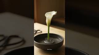 Fresh Calla Lily Kenzan Ikebana 🌸 | Japanese Floral Art | Wabi-Sabi