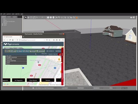 FlytSIM -  Python Autonomous Drone simulation of the square trajectory of side length 6.5 m.