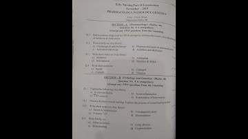 Pharma & pathology previous years questions || Bsc Nursing 2nd year || important questions