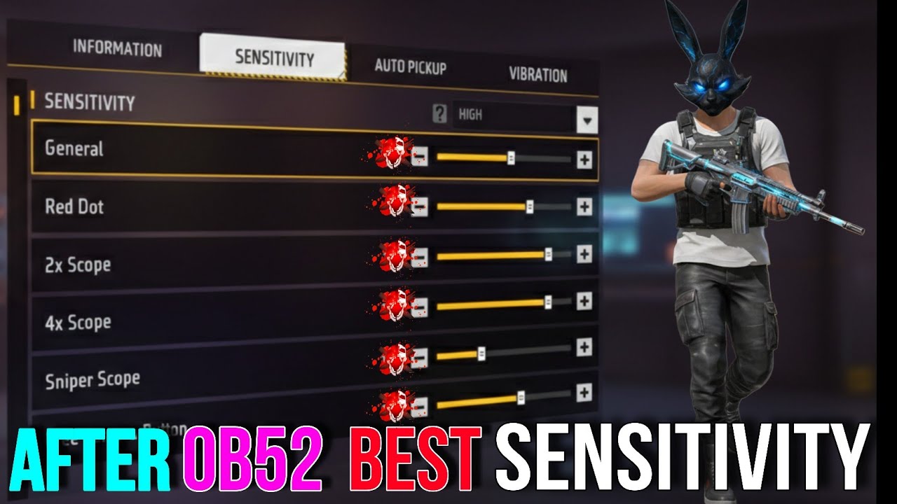 Free Fire Best Sensitivity After Ob52 Update | OB52 Update Ki baad Free Fire ka Best Sensitivity Vid