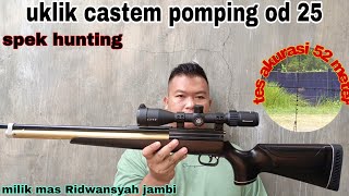Custom side-pump air rifle OD 25 brass barrel hunting spec ready for the field