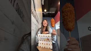 my first time trying a #koreancorndog  #koreanstreetfood z