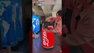 Creative can-shaped display screen#led#leddisplay #ledscreen #flexible #ledmodule #screen #videowall