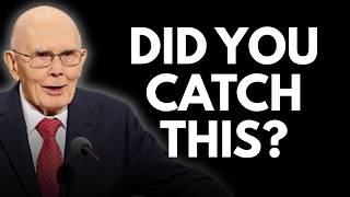 President Oaks REVEALED Something Many May Have Missed! Wealth