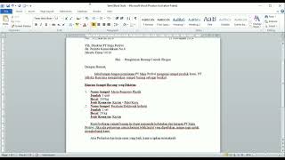 Video Pembelajaran, Tutorial membuat surat setengah lurus