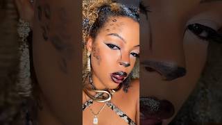 LEOPARD PRINT make up! #makeup #makeuptutorial #hair #halloweencostume #party #beauty #leopard
