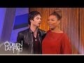 Ian Somerhalder Plays Just Dance with Queen Latifah