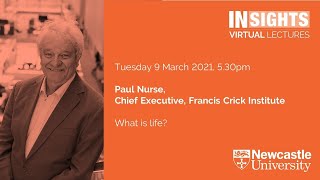 Fickling Lecture on Developments in Children’s Literature: What is life? by Paul Nurse