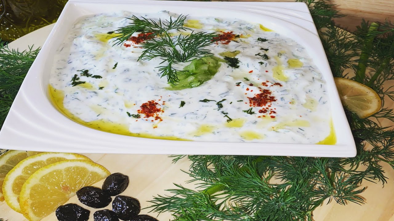 Cacik | Türkischer Gurkenjoghurt | vegetarisch & vegan essen🌱 - YouTube Cacik | Türkischer Gurkenjoghurt | vegetarisch & vegan essen🌱 - YouTube