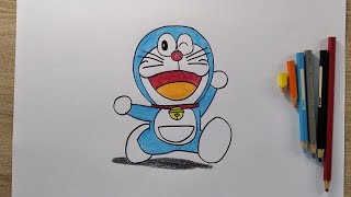 Cara Mewarnai Gambar Doraemon Menggunakan Pensil Warna