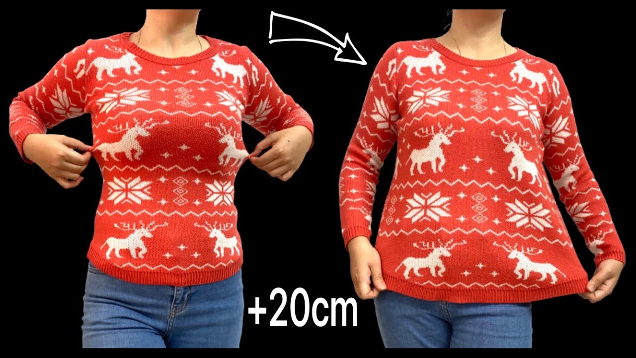 👗 It only takes 5 minutes to expand the sweater by 20cm
