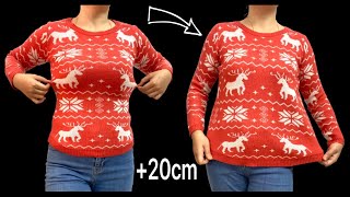 👗 It only takes 5 minutes to expand the sweater by 20cm
