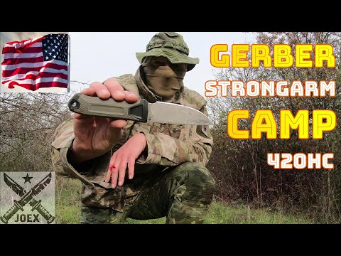 GERBER STRONGARM CAMP - 420HC STEEL - USA MADE - DESTRUCTION TEST - UNTIL IT BREAKS - MINIMI S.ARM