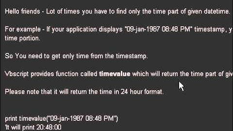 extract Time part from given timestamp date time in QTP