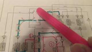 How to troubleshoot from schematics for fuel pump problems Toyota sienna