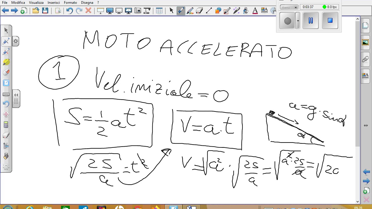 Formule Moto Circolare Uniformemente Accelerato