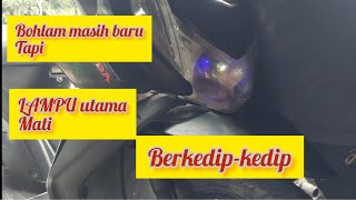 lampu utama beat mati dan berkedip-kedip