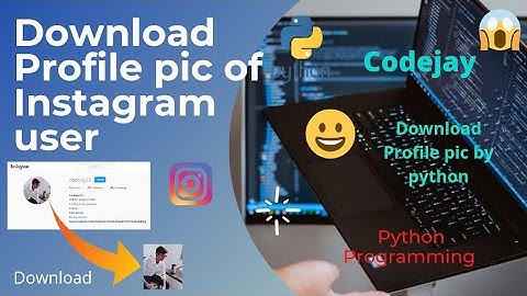 Download Profile pic of Instagram user by python programming| codejay | Download profile pic