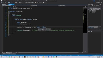 Quick Tips - C# 002 - Ternary Conditional Operator