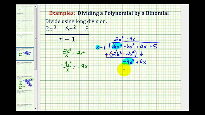 (New Version Available) Ex 3:  Divide a Polynomial by a Binomial Using Long Division