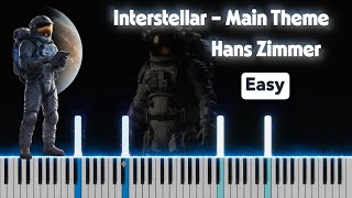 Interstellar Main Theme-Hans Zimmer  |  Easy Piano Tutorial