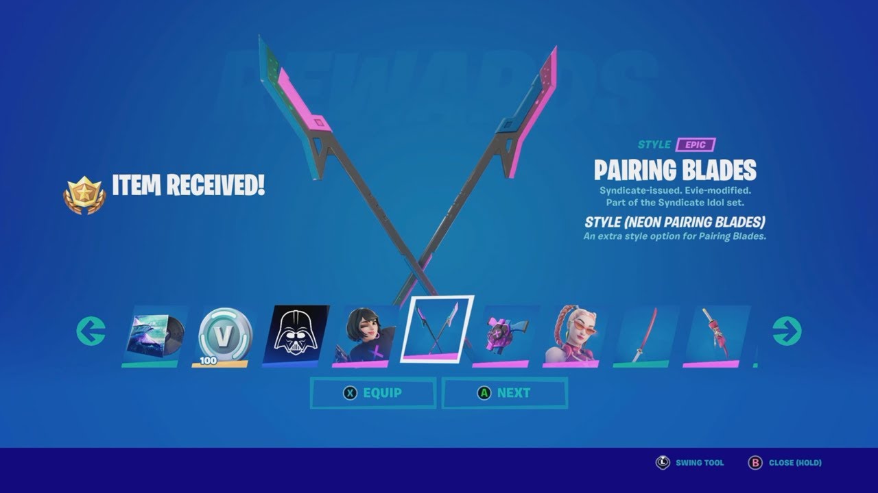 How to Unlock Pairing Blades (Neon Pairing Blades) in Fortnite Battle