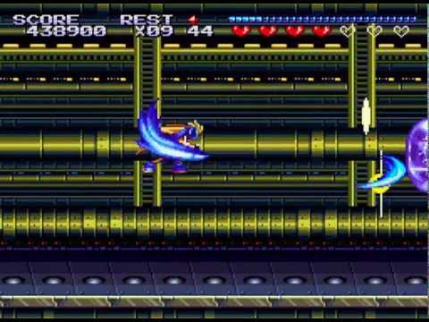 Sparkster SNES - Stage 9 &amp; Hard Ending - YouTube