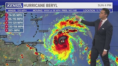 TROPICS UPDATE: Hurricane Beryl moves west in the Caribbean Sea