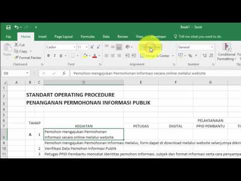 Video: Cara Memasukkan Teks Ke Dalam Excel