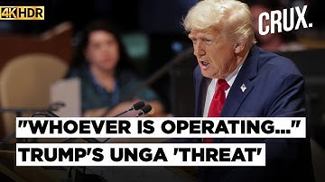 "Two Things I Got" Trump Mocks United Nations On Broken Escalator, Teleprompter In Fiery Speech | 4K