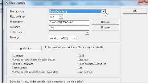 How to create Whonet Baclink Configuration