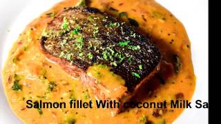 Simple Fish Fry | Salmon Fillet with Coconut Milk Sauce | Salmon fillet basted with Butter