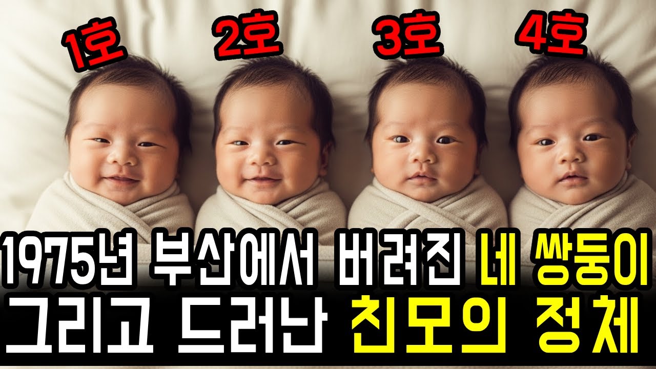 1975년 부산에서 버려진 네쌍둥이.. 그리고 49년만에 밝혀진 충격적인 사실은?
