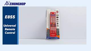 Details E885 8-in-1 Universal Remote | Control 8 Devices with One Remote Guide