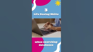 3 Life saving skills when searching databases