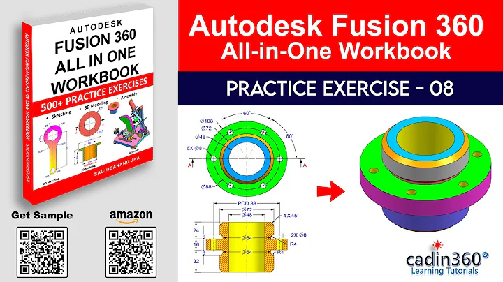 Fusion 360 Tutorial for Beginners – Exercise #8 | 3D Modeling from 2D Drawing - Day 8