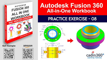 Fusion 360 Tutorial for Beginners – Exercise #8 | 3D Modeling from 2D Drawing - Day 8