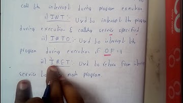 11  Interrupt instruction os 8086