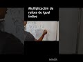 Multiplicación de raíces de igual índice#matemáticas #profesor #foryou #parati #multiplication #raiz