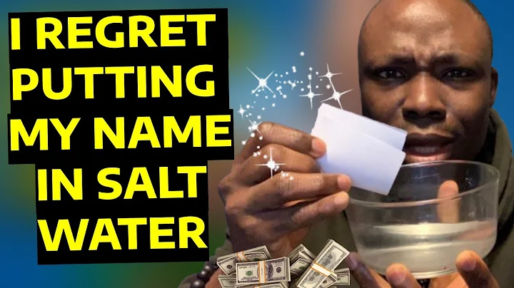 I Regret Putting My Name in Salt Water: Look What Happened!