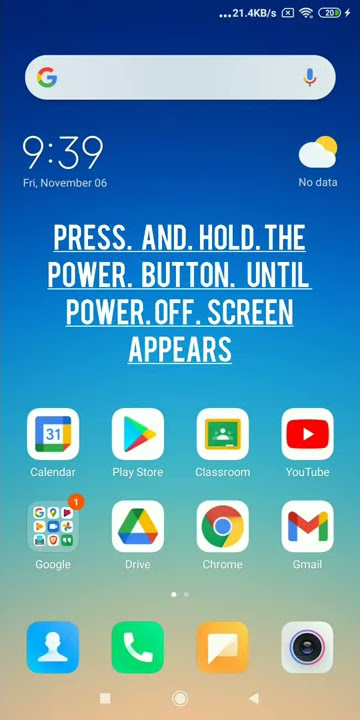 How to turn off phone without using touchscreen