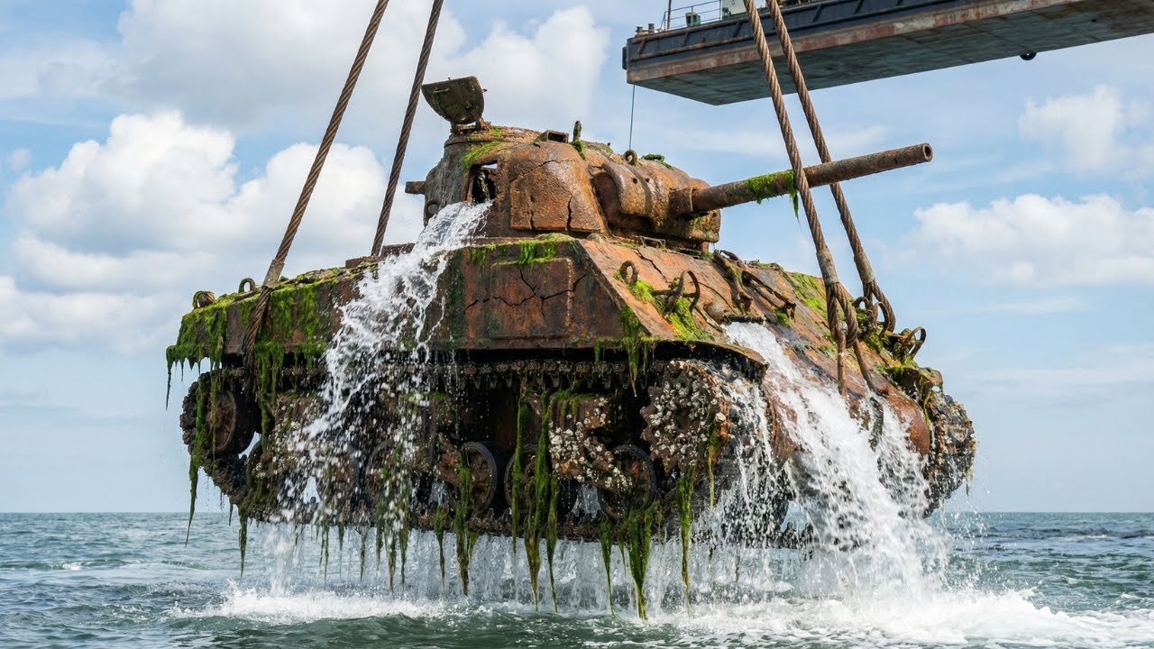 Salvaging and Restoring a WWII M4 Sherman Tank (944)Lost on the Ocean Floor