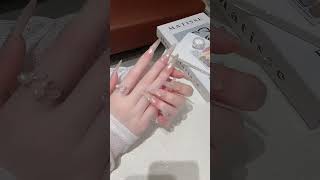 Trendy Korean Nail Look 🇰🇷#trending #fyp #viralvideo #beautyshorts #nailtrend#nailideas #koreannails