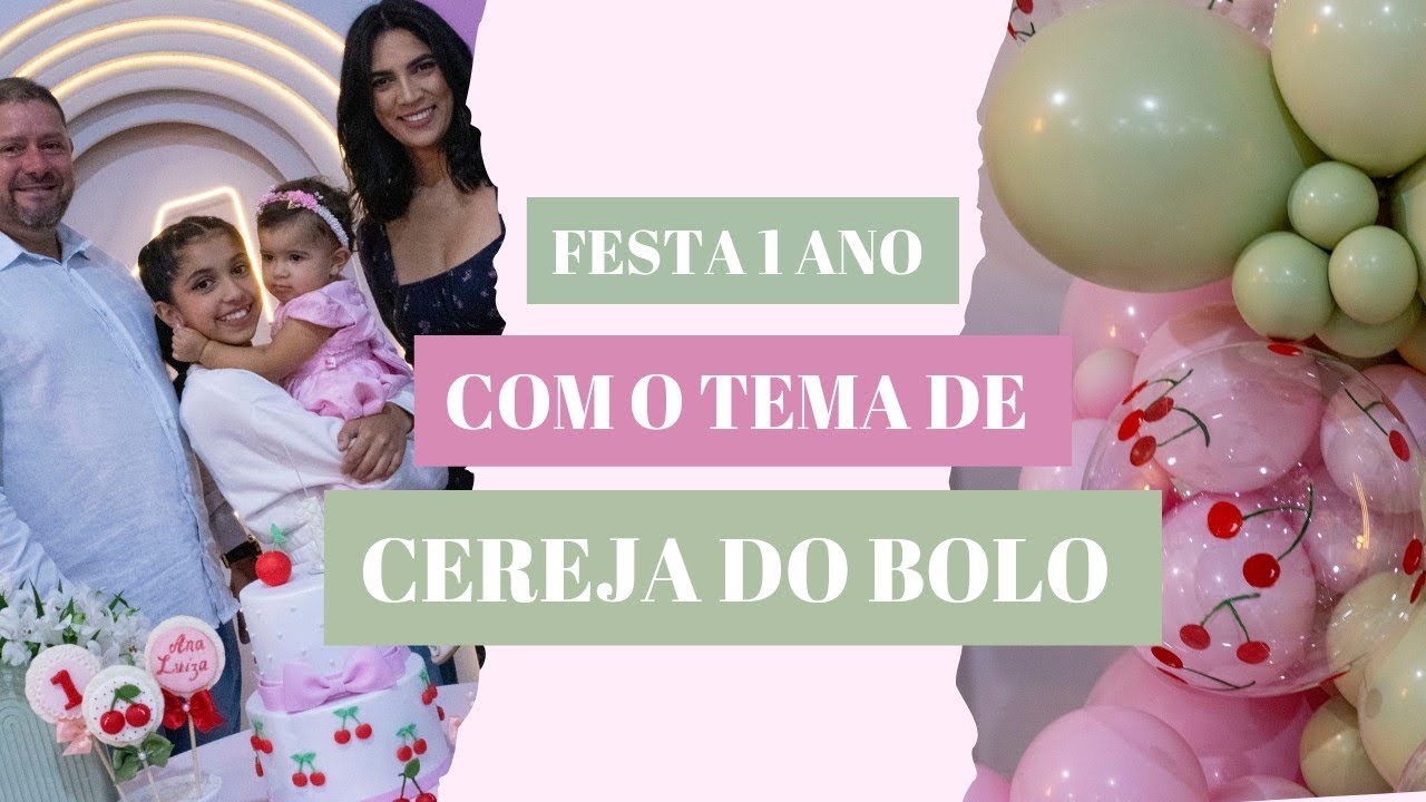 Festa cereja do bolo/ Fotos de 1 ano