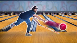 Blind Guy Bowls Perpendicular To Lane