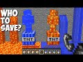 What LIGHT TNT to save LAVA MAN vs WATER MAN in Minecraft ? SAVED ONLY ONE !